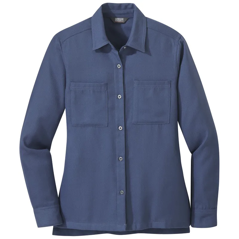 Outdoor Research Womens Feedback Flannel Shirt Steel Blue